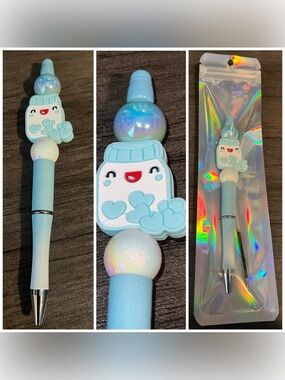 Healthcare worker beaded focal pen